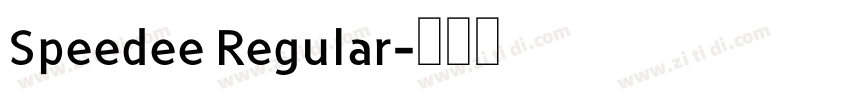 Speedee Regular字体转换